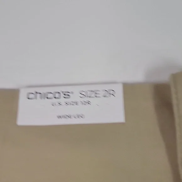 CHICO'S NWT CANVAS WIDE LEG PANTS SZ 2 / 12 - Picture 10 of 14